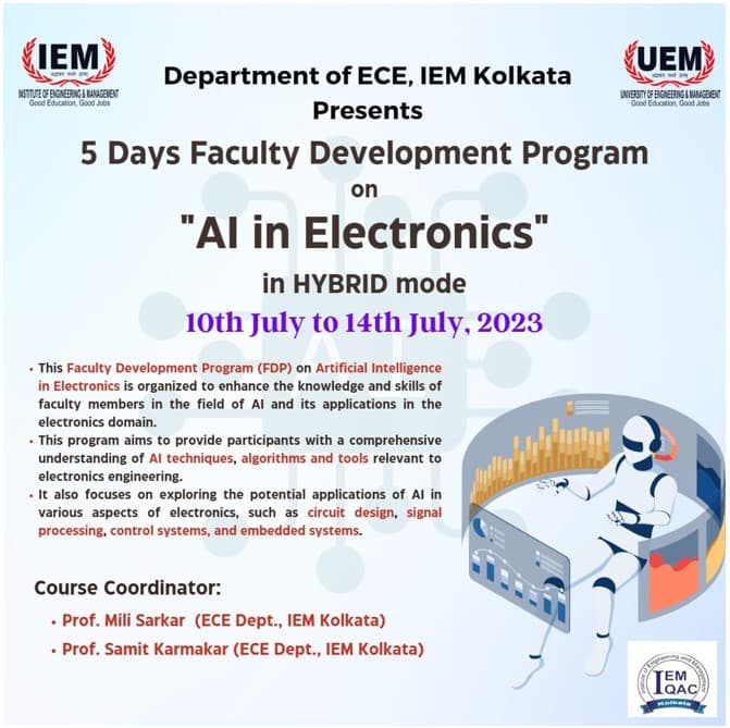 Faculty Development Programmes, last three years